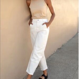 Everlane Cargo White Utility Pants